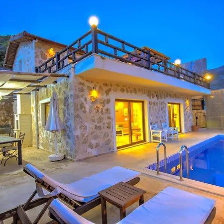 Kalkan Islamlar'da Tas Mimarili Villa-awz191 * קס
