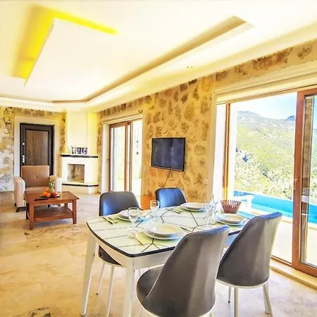 Kalkan Islamlar'da Tas Mimarili Villa-awz191 וילה
